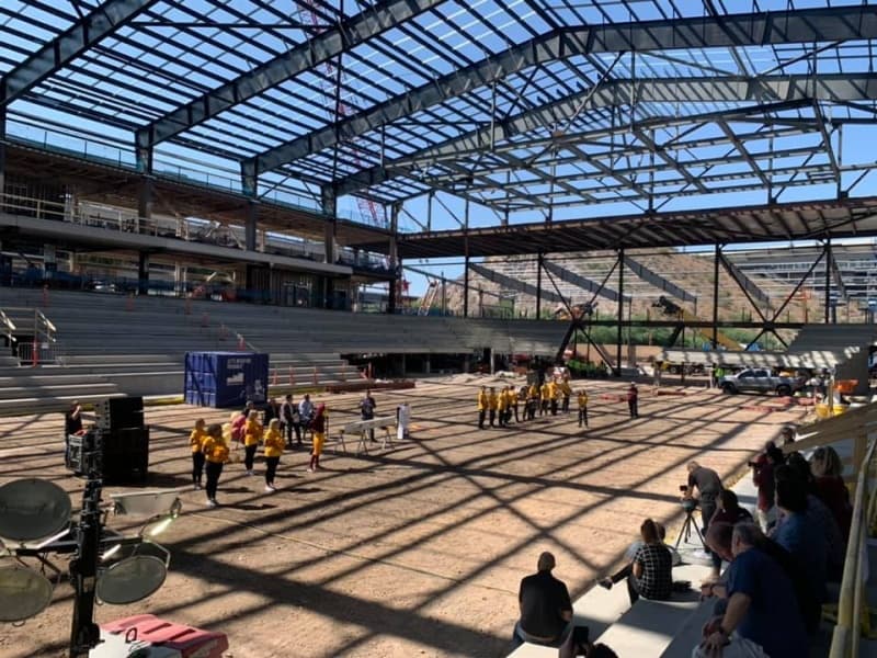 ASU Topping Out Ceremony for its $115-million Multi-Purpose Arena