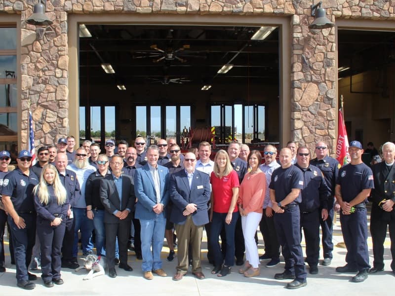 Ribbon cutting of the Queen Creek Fire & Medical Department's Fire Station 5.